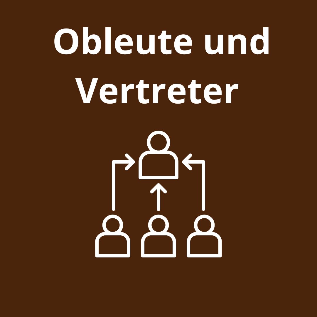 Obleute Wer sind die Obleute im Verein und die Vertreter
