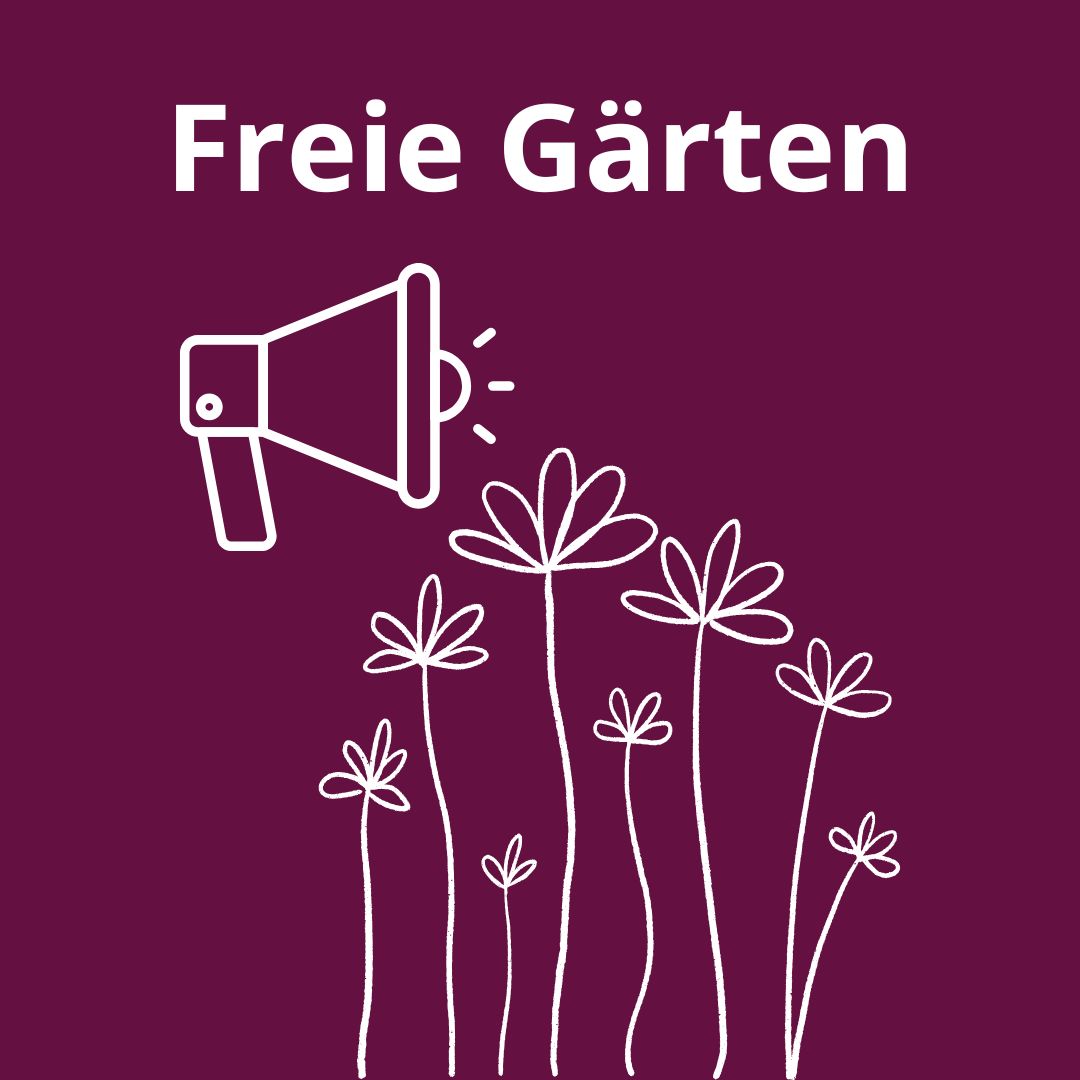 Hier findest du die Liste mit freien Gärten